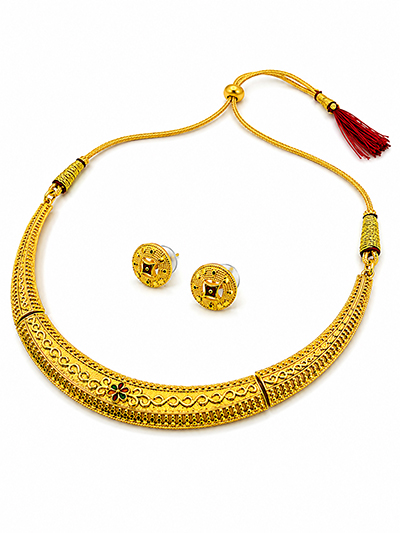 Gold-Tone Traditional Choker Necklace 3