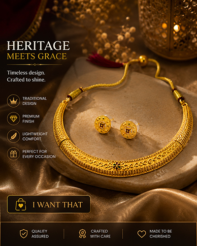 Gold-Tone Traditional Choker Necklace 4