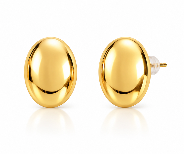 Oval-Dome-Stud-Earing