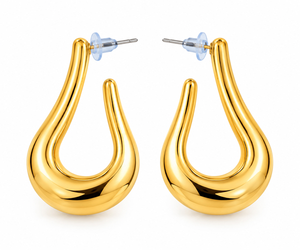 Teardrop-Hoop-Korean-Earrings