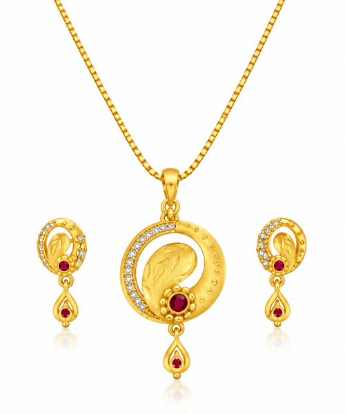 leaf-ruby-necklace-set