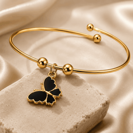 Midnight Butterfly Bangle