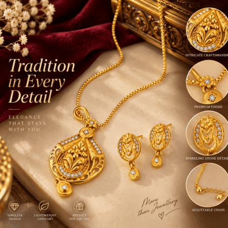 Ornate Pendant Necklace Set