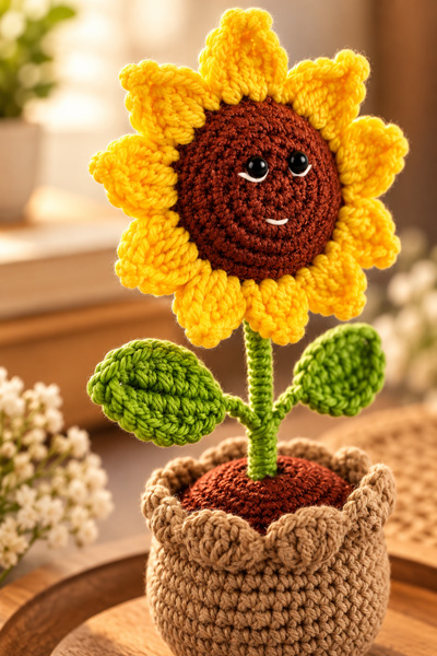 Cozy Crochet Sunflower in Bloom