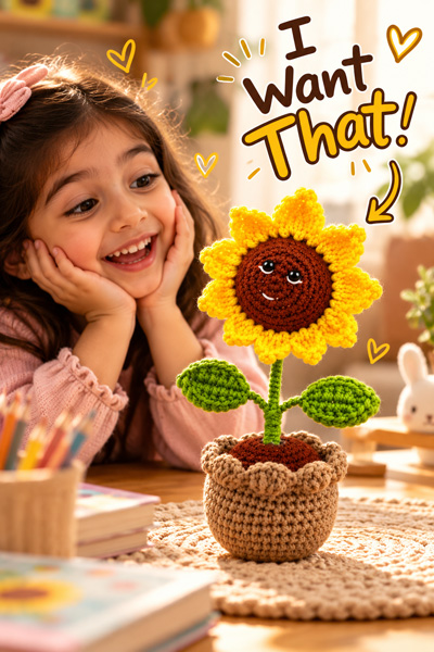 I Want That_ Crochet Sunflower Delight
