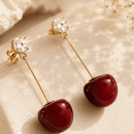 Cherry Drop Earrings