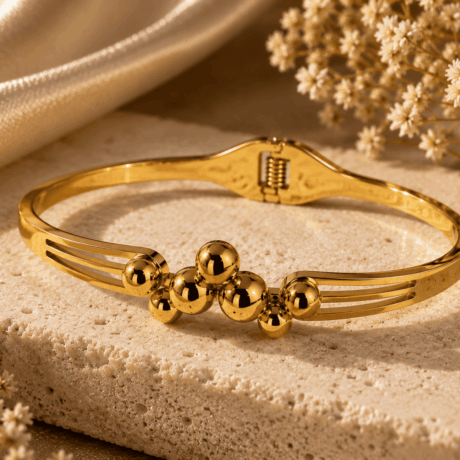 Celeste Orb Cuff Bracelet